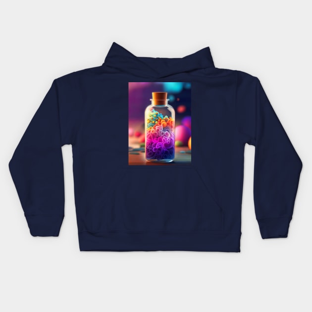 Embrase Chaos in a bottle Kids Hoodie by LiveDesigner